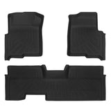 3x Floor Mats Liner Set TPE For 2009-2014 Ford F-150 SuperCab All Weather Black