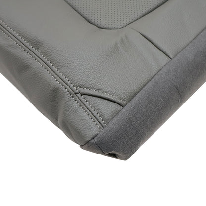 Passenger Side Bottom Perf Leather Seat Cover Gray For 2001 Ford F250 F350 F450