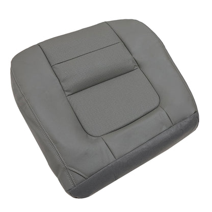 Passenger Side Bottom Perf Leather Seat Cover Gray For 2001 Ford F250 F350 F450
