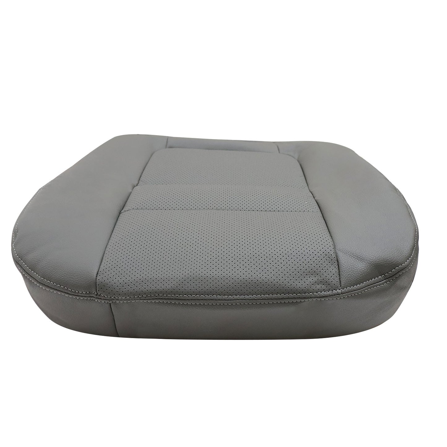 Passenger Side Bottom Perf Leather Seat Cover Gray For 2001 Ford F250 F350 F450