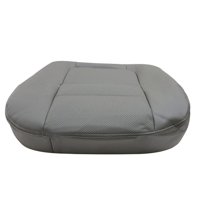 Passenger Side Bottom Perf Leather Seat Cover Gray For 2001 Ford F250 F350 F450