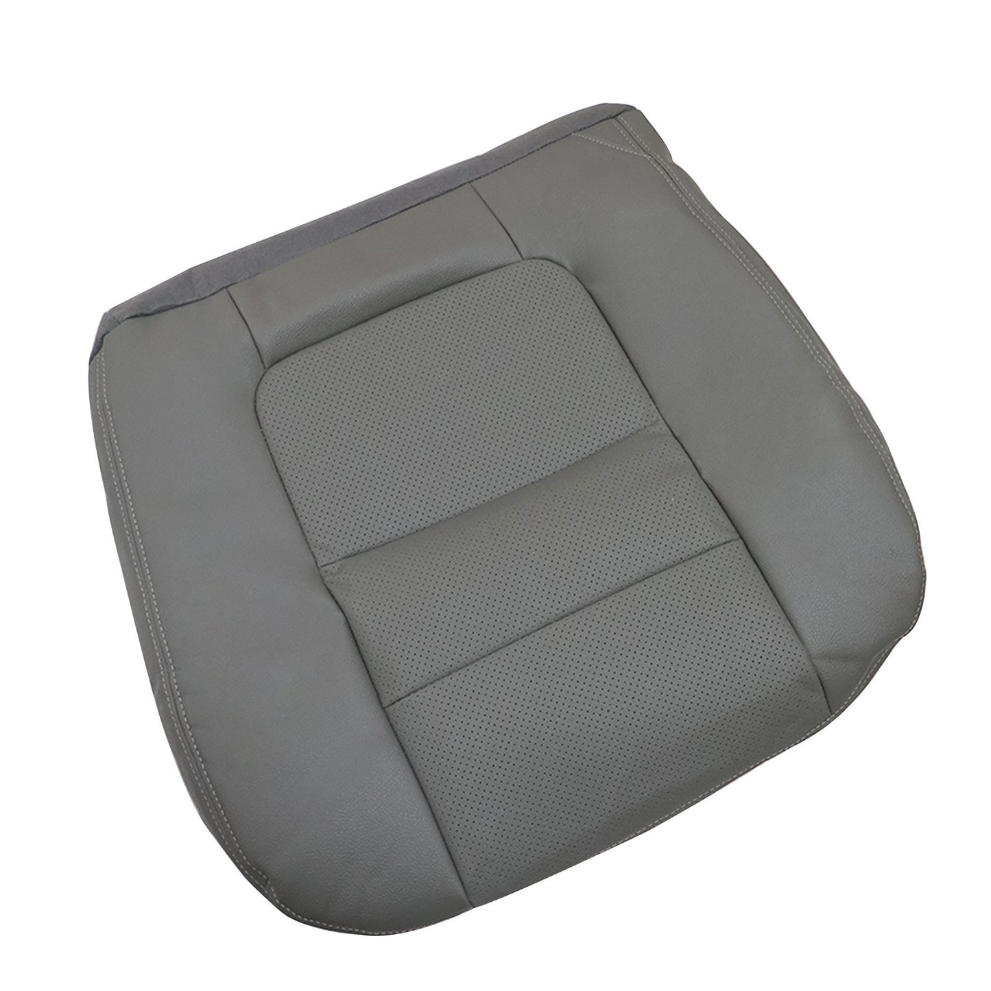 Passenger Side Bottom Perf Leather Seat Cover Gray For 2001 Ford F250 F350 F450