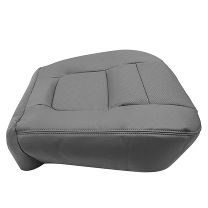Passenger Side Bottom Perf Leather Seat Cover Gray For 2001 Ford F250 F350 F450