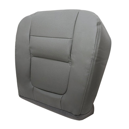 Passenger Side Bottom Perf Leather Seat Cover Gray For 2001 Ford F250 F350 F450