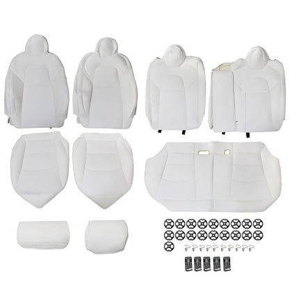 For 2017 to 2023 Tesla Model 3 Front & Rear Full Set Leather 5 Seat Cover White