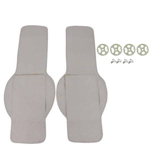 Microfiber Leather Front Row Seat Car For Nissan Seat Cover Set Protector Beige