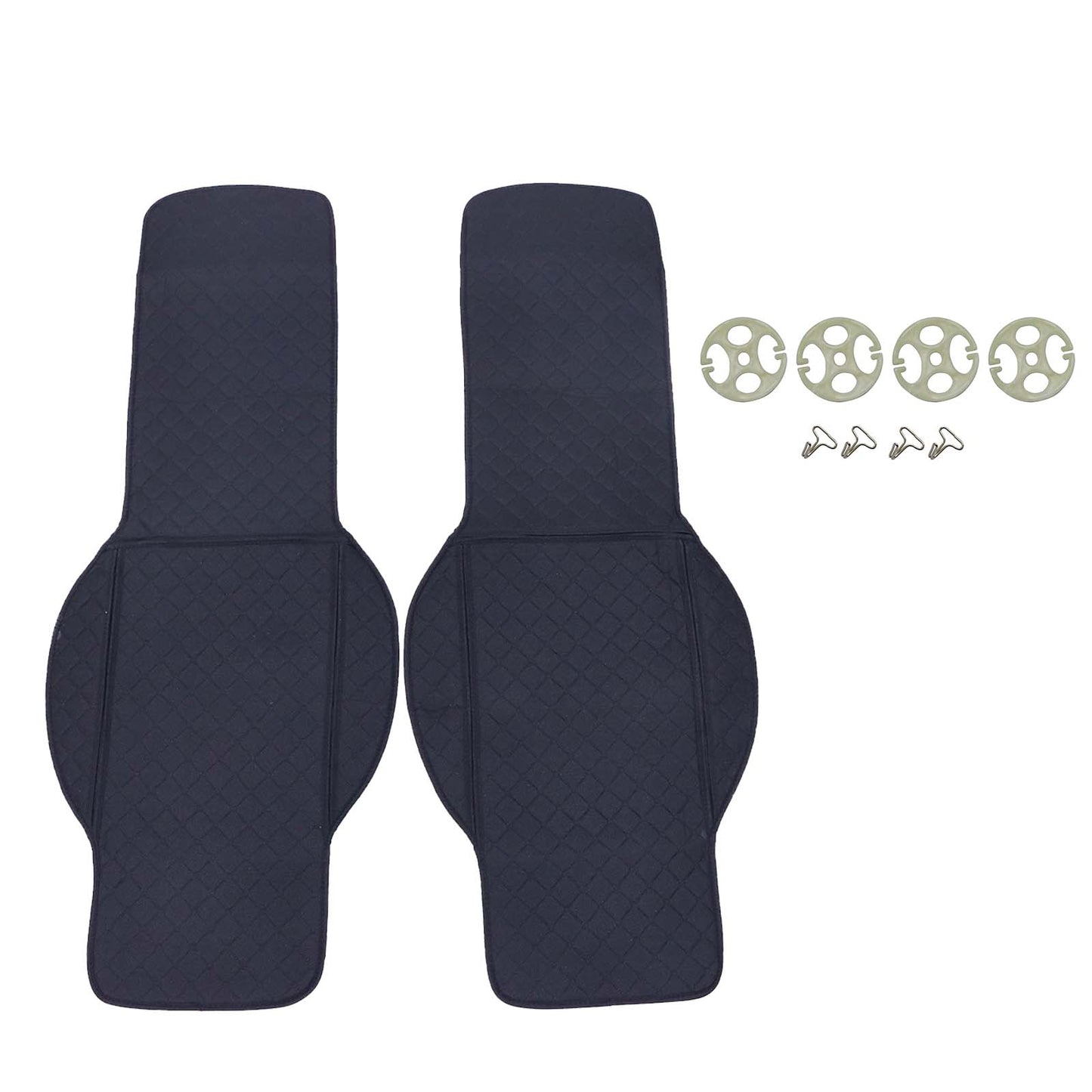 Microfiber Leather Front Row Seat Car For Nissan Seat Cover Set Protector Black