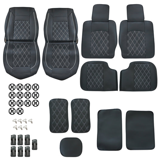 For 2009-2024 Dodge Ram 1500 Car Full Surround Set Seat Cover Leather Cushion
