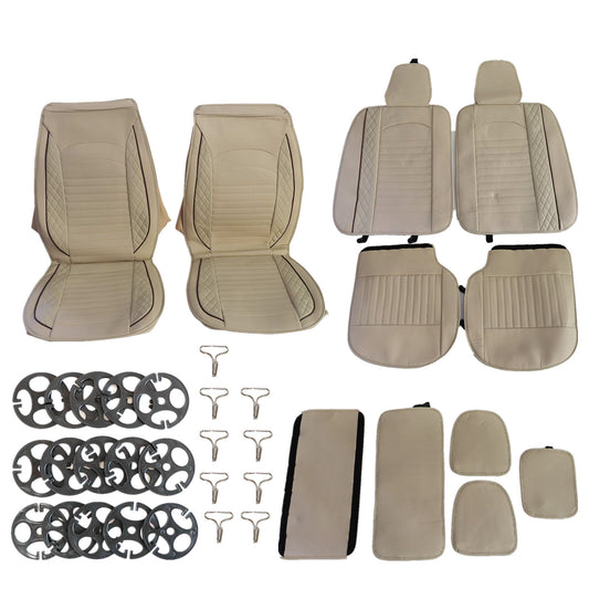 PU Leather 5 Seat Covers Full Set Front & Rear Cushion For LEXUS Deluxe Car