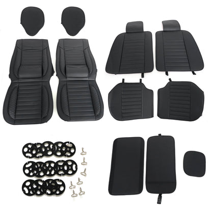 Car 5-Seat Covers For Toyota Tacoma 2007-2023 Crew Cab 4-Door Front Rear Cushion