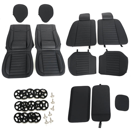 Car 5-Seat Covers For Toyota Tacoma 2007-2023 Crew Cab 4-Door Front Rear Cushion