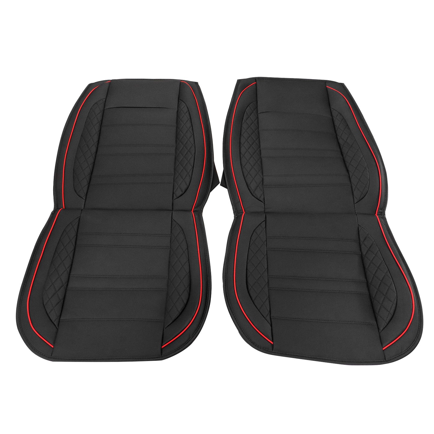 For Toyota Faux Leather Car Breathable 5-Seat Covers Front Rear Cushion Black