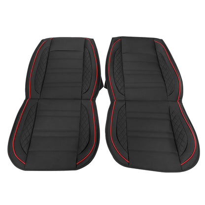 For Toyota Faux Leather Car Breathable 5-Seat Covers Front Rear Cushion Black