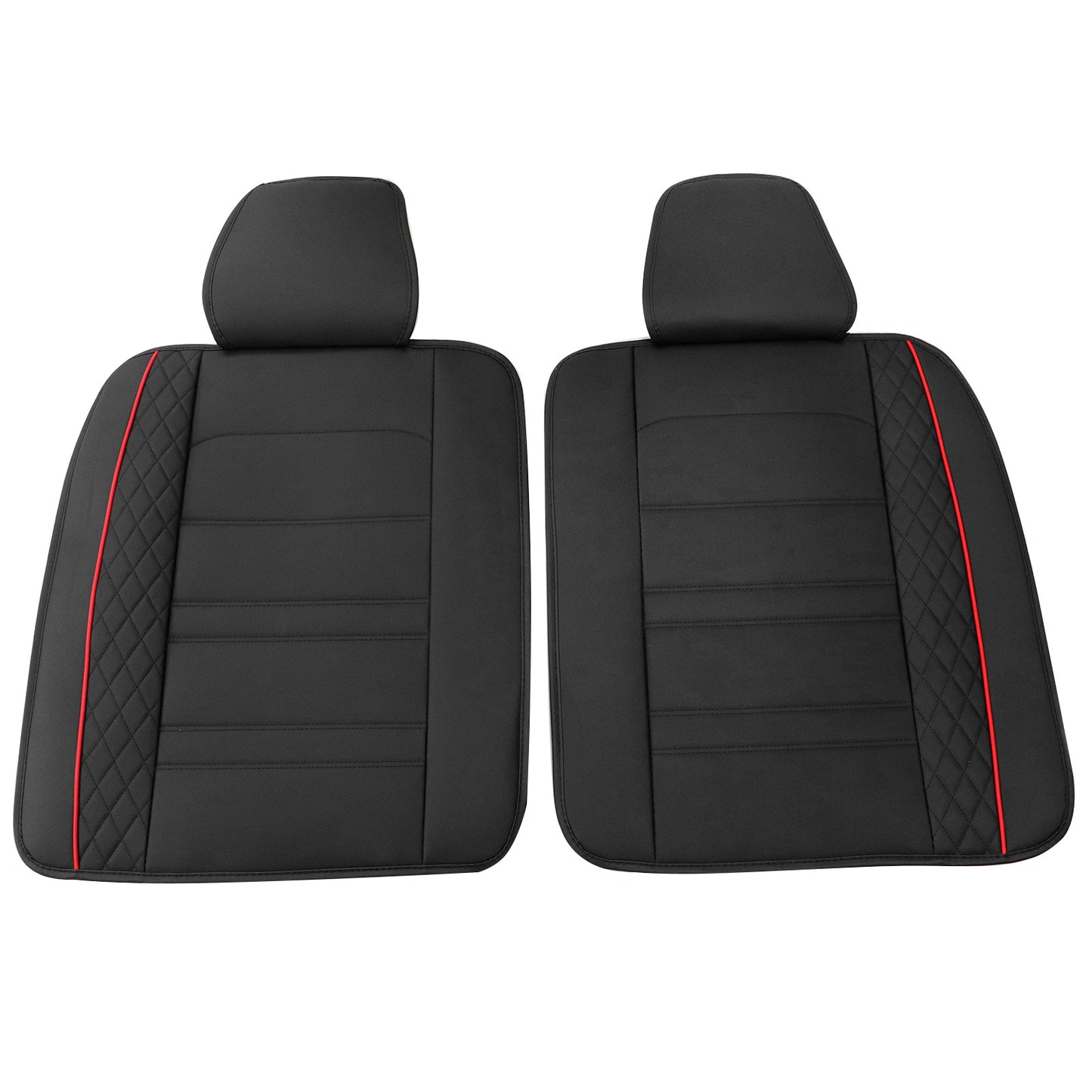 For Toyota Faux Leather Car Breathable 5-Seat Covers Front Rear Cushion Black