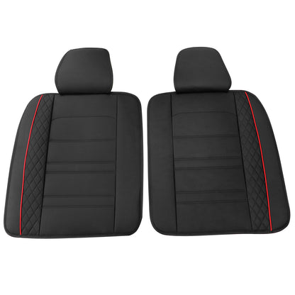 For Toyota Faux Leather Car Breathable 5-Seat Covers Front Rear Cushion Black