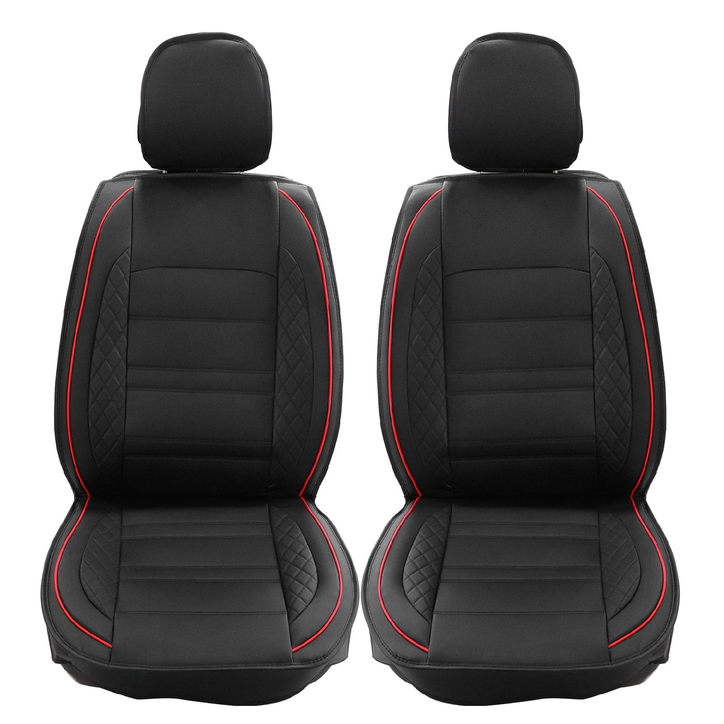 For Toyota Faux Leather Car Breathable 5-Seat Covers Front Rear Cushion Black