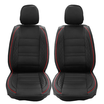 For Toyota Faux Leather Car Breathable 5-Seat Covers Front Rear Cushion Black