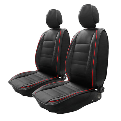 For Toyota Faux Leather Car Breathable 5-Seat Covers Front Rear Cushion Black