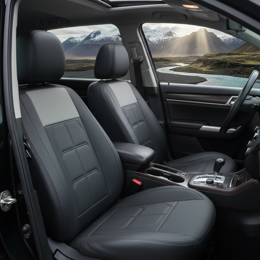 Toyota RAV4 Dark Gray Seat Cover - Iceland Scene Corrected