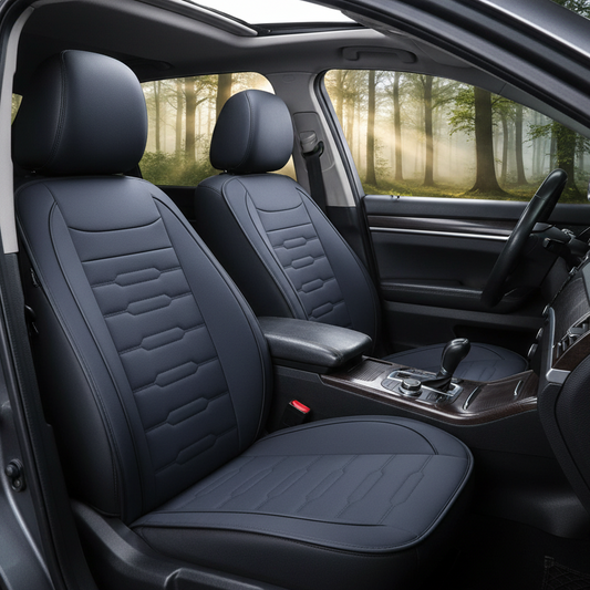 VW Jetta Slate Gray Seat Cover - Misty Forest Scene